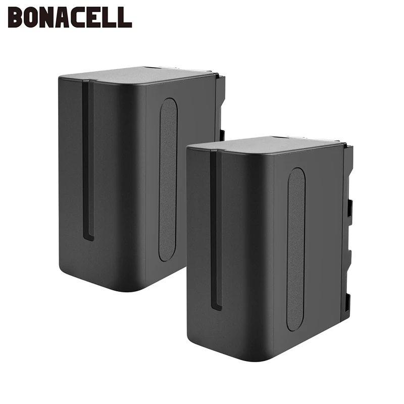 Bonacell для sony 7,2 V 8700Ah Батарея Batteria F960 NP-F975 NP-F970 NP-F960 NP-F950 NP-F770 NEX-FS100U NEX-FS700U DCR-SC100 L50 - Цвет: 2 Pack Battery