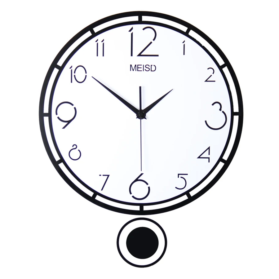 Дизайнерские маятниковые самодельные настенные часы для дома кухни детей ocklock