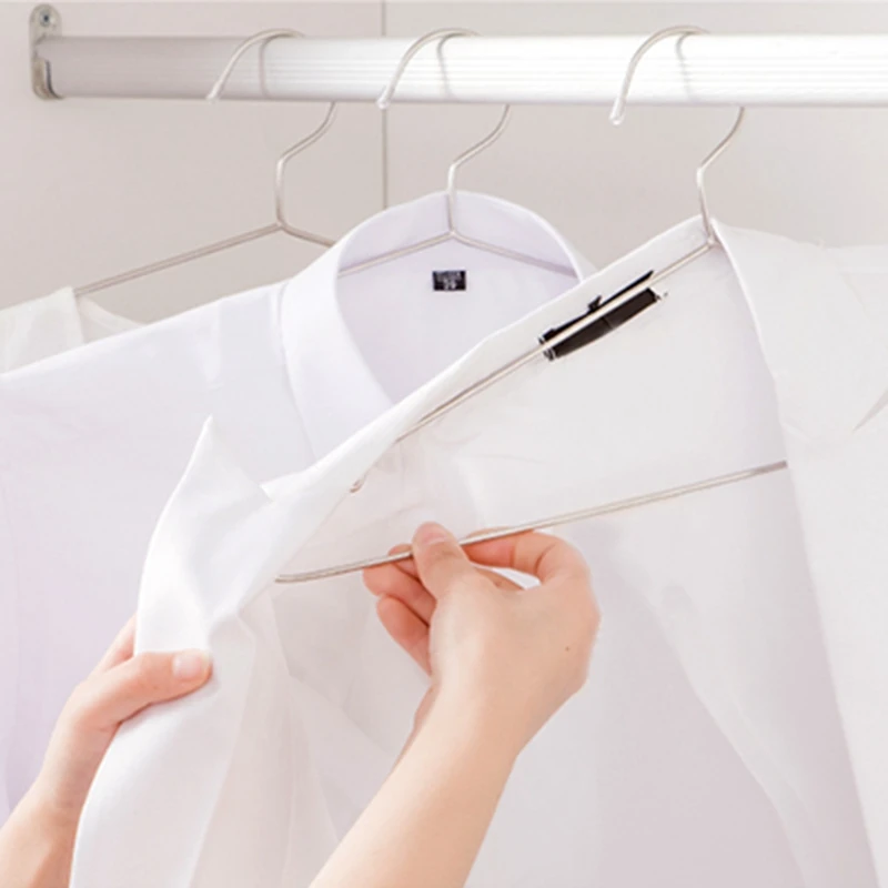

10PCS Clothes Hangers Stainless Steel Solid Wire Metal Holders Drying High Quality Clothing Shirt Hangers Clothes Rack