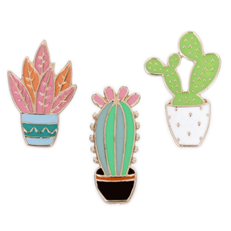 3 шт./компл. креативный милый кактус растение летний праздник бутоньерка воротник