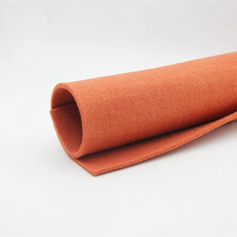 Orange as photo 1 шт., 4 мм, нетканый материал из полиэстера, ткань, войлок для шитья кукол, цветы, подарок для рукоделия, цветной игольчатый шерстяной войлок, 19 цветов, 30*30 см - Цвет: Orange as photo