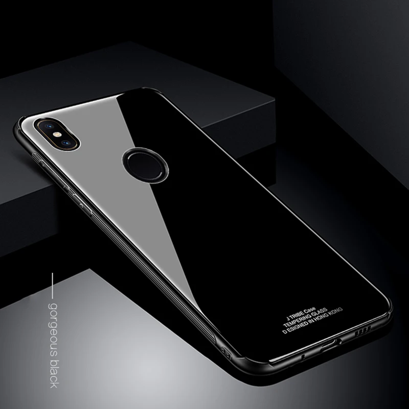MAKAVO для Xiaomi Mi Mix 2s Роскошный чехол из закаленного стекла задней панели телефона