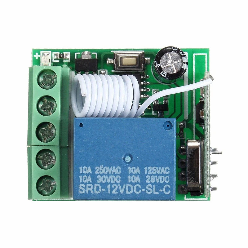 Умный дом DC 12V 220V 10A 1 Ch беспроводной Радиочастотный пульт дистанционного управления приемник реле 315/433 MHz канал гетеродина