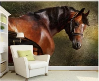 custom photo wallpaper photo wallpaper painting red horses decorated painting living 3d wallpaper