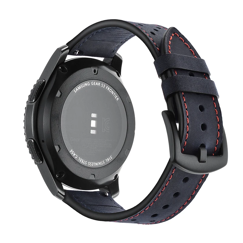 Gear S3 Frontier ремешок для samsung Galaxy Watch 46 мм ремешок 22 мм кожаный браслет huawei watch GT ремешок Amazfit stratos S 3 46 мм