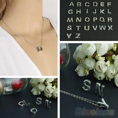 Модная женская самодельная буква имя инициалы из металлического сплава цепочка