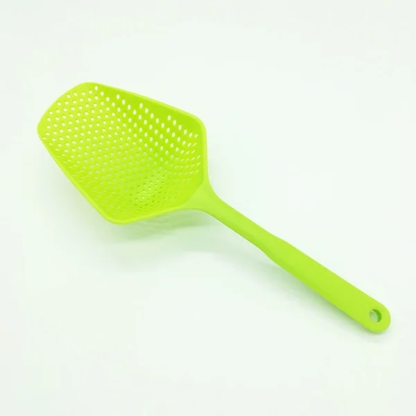 Green Новинка, 1 шт., ковш, дуршлаг, большая нейлоновая ложка, ситечки для лапши, вилки, лопаты для приготовления пищи, паста, фильтр, ложка, кухонные инструменты для овощей - Цвет: Green