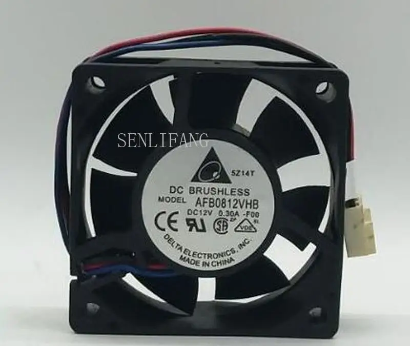 

AFB0612DH 1.10A 6025 6CM 12Vdouble ball 4 wire high speed large fan server fan