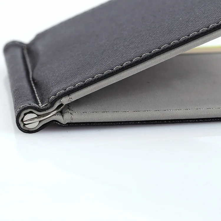 Men Bifold Business Leather Wallet luxury brand famous ID Credit Card visiting cards wallet magic Money Clips