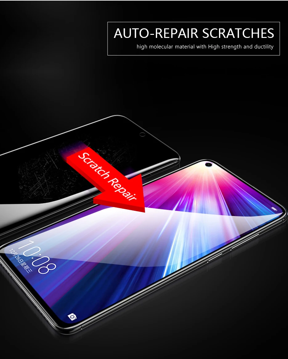 CHYI 3D изогнутая пленка для Honor View 20 Защитная пленка для экрана полное покрытие для huawei Honor V20 нано Гидрогелевая пленка не закаленное стекло