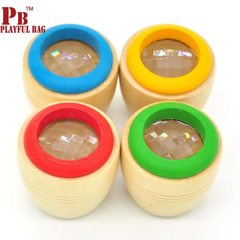 Magic bee eye wooden toy kaleidoscope prism observation colorful world Educational Baby Kid Children Learning Puzzle Toy | Игрушки и