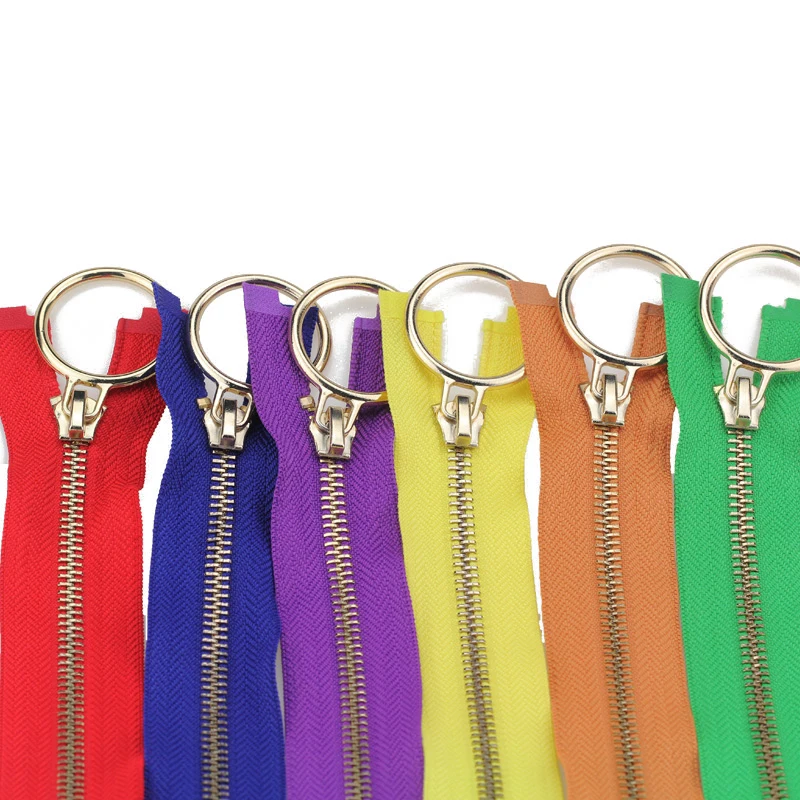 Круглые слайдеры 5 # из металла и цинка цвета розового золота 60/70/80/90/100/120/150 см