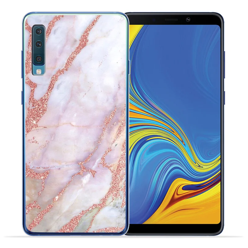 Роскошные мраморные буквы для samsung Galaxy A9 A8 A7 A6 A5 A3 чехол для телефона Etui Capinha funda шаблон capa - Цвет: 0263