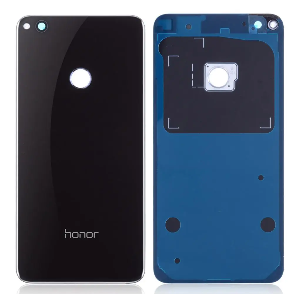 Black Задний корпус для huawei Honor 8 Lite замена крышки батареи для huawei Honor 8 Lite задняя крышка со вспышкой объектива - Цвет: Black