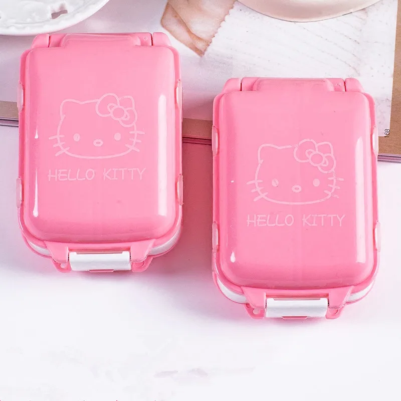 1Pc Portable Mini Cartoon Plastic Pill Box Medicine Case For Healthy Care Empty Drugs False Eyelashes | Красота и здоровье
