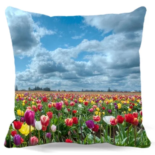 

Подушка с цветочным принтом, наволочки из хлопка и полиэстера, натуральные декоративные наволочки для дивана, наволочки