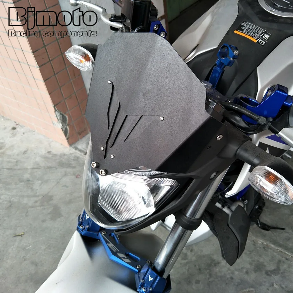 

BJMOTO MT03 FZ03 CNC Motocross Motorcycle Windshield Windscreen For Yamaha MT-03 FZ-03 2015 2016 2017 2018