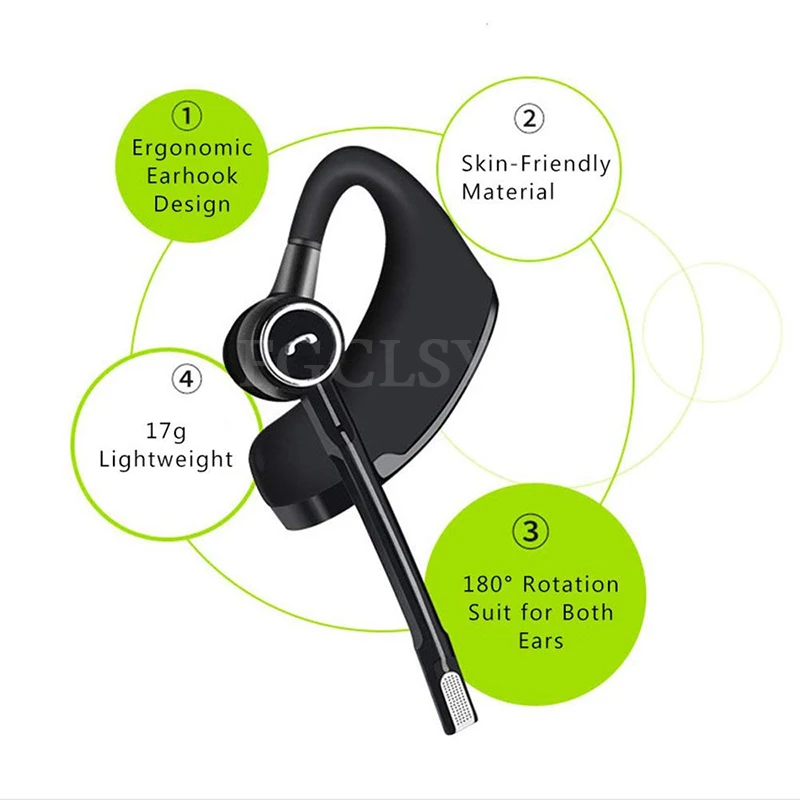 FGCLSY V8S, деловые bluetooth-наушники, беспроводная гарнитура, громкая связь с микрофоном, автомобильный Bluetooth, ушной крючок, наушник для iPhone XR 7 6S