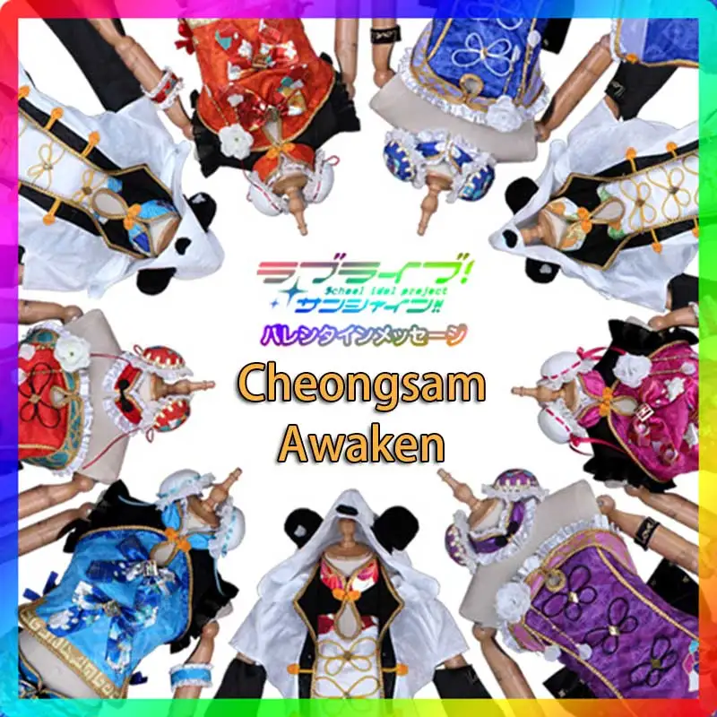Аниме Lovelive!Aqours Cheongsam Пробуждение всех участников диая Рико Рубин Мари You косплей