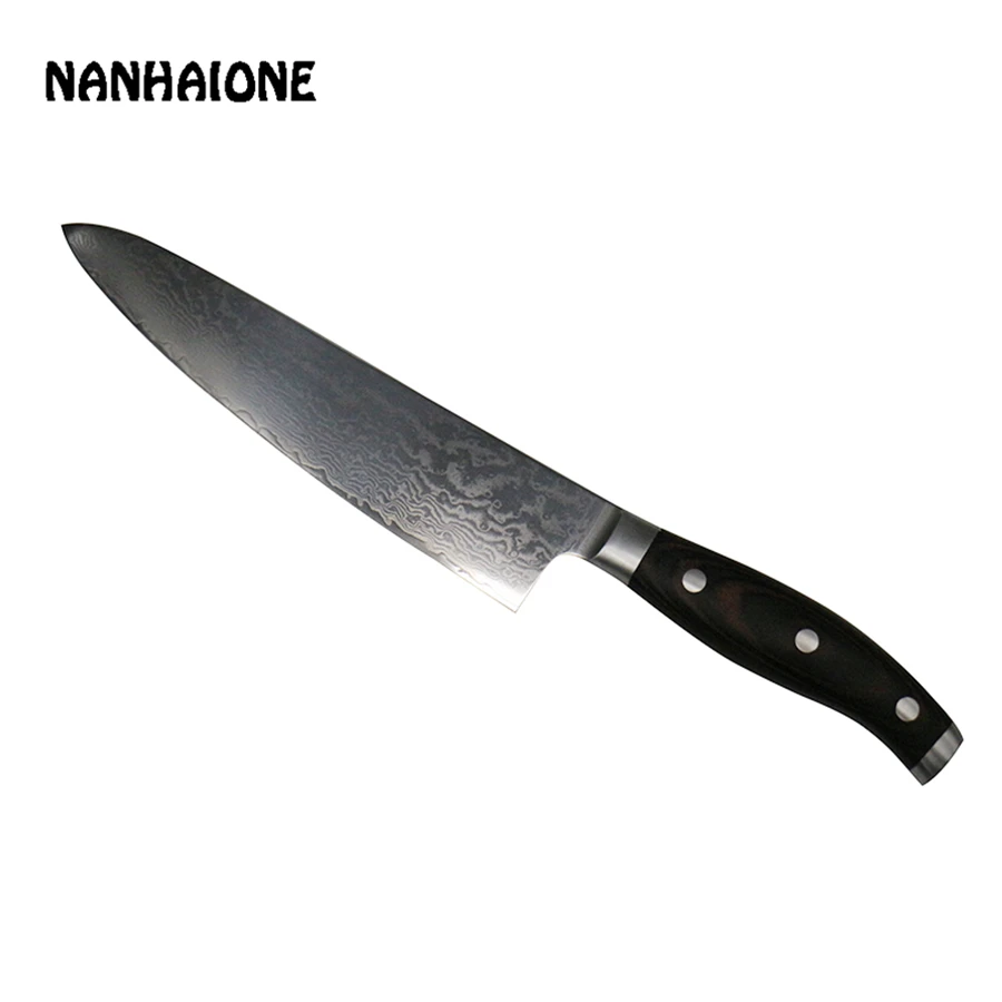 NANHAIONE Кухонные Ножи Дамасская сталь 8 дюймов утилита для очистки овощей японский