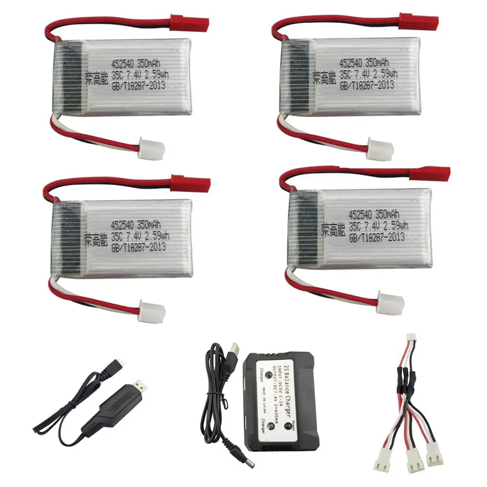 7 4 V 350mAh 35c Lipo батарея для MJX X401H X402 четырехосный самолет Аксессуары RC вертолет и