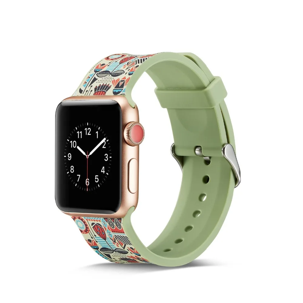 Ремешок для apple watch Группа apple watch 4 3 группа 42 мм 38 мм 44 мм/40 mmiwatch ремешок для часов браслет с принтом аксессуары для часов