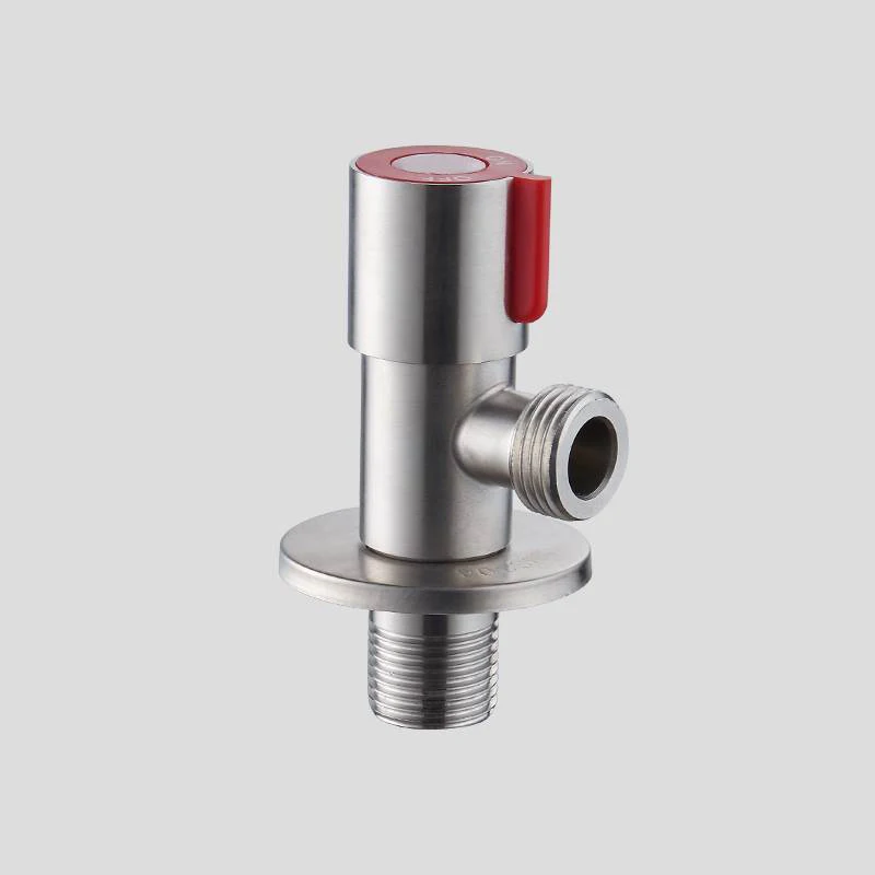 Red Stainless Steel Angle Valve G1/2 Filling Valves Brushed Finished Water Heater Hot Cold Angle Valve Bathroom Toilet Accessories - Цвет: Red