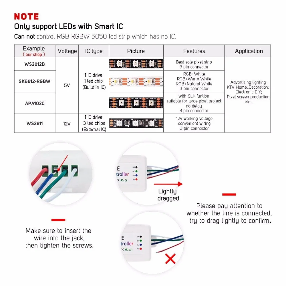 DC5V 24V SP105E SP107E SP110E Bluetooth музыкальный светодиодный контроллер WS2811 WS2812B SK6812 RGB/RGBW APA102