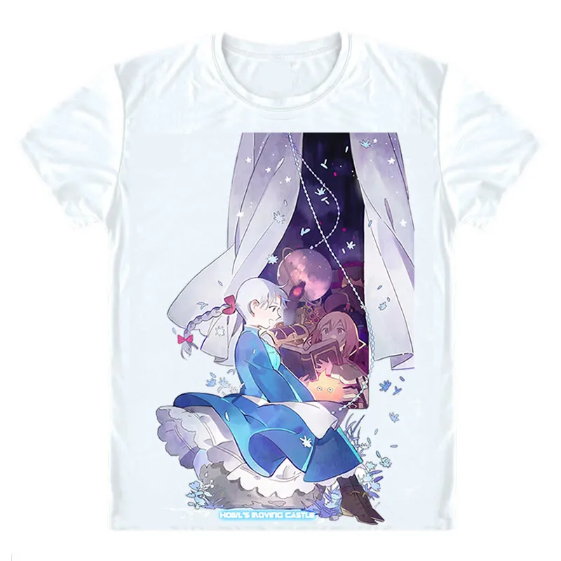 Style 4 Howl's Moving футболки с замком мульти-стиль короткий рукав рубашки Хаяо Миядзаки Hauru no ugoku shiro Howl Sophie Косплей рубашка - Цвет: Style 4