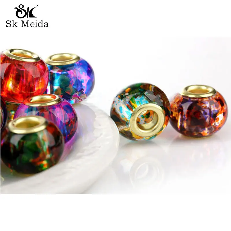 30 шт. разноцветные стеклянные кристаллические шарики европейские бисер