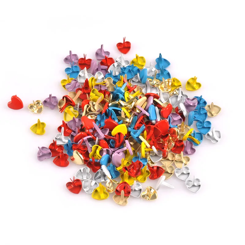 Многоцветный Металлический Craft Mix Сердце штифтики для скрапбукинга украшение