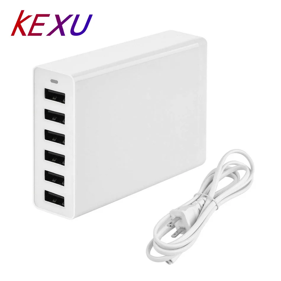 Универсальное зарядное устройство с 6 USB портами 5 В 2 4 А|Зарядные устройства для