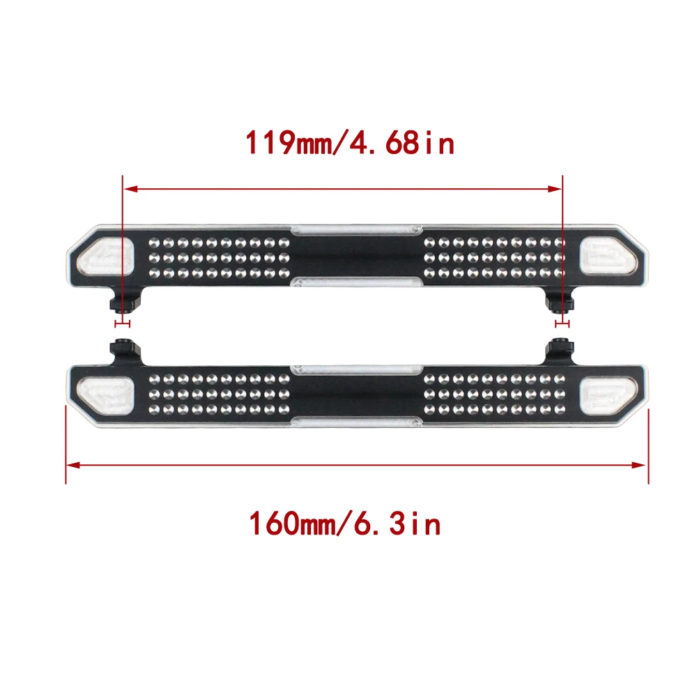 MEREPACCOR 2шт Trx4 металлическая педаль боковая плата для 1/10 Rc Гусеничный Traxxas Upgrade Trx 4