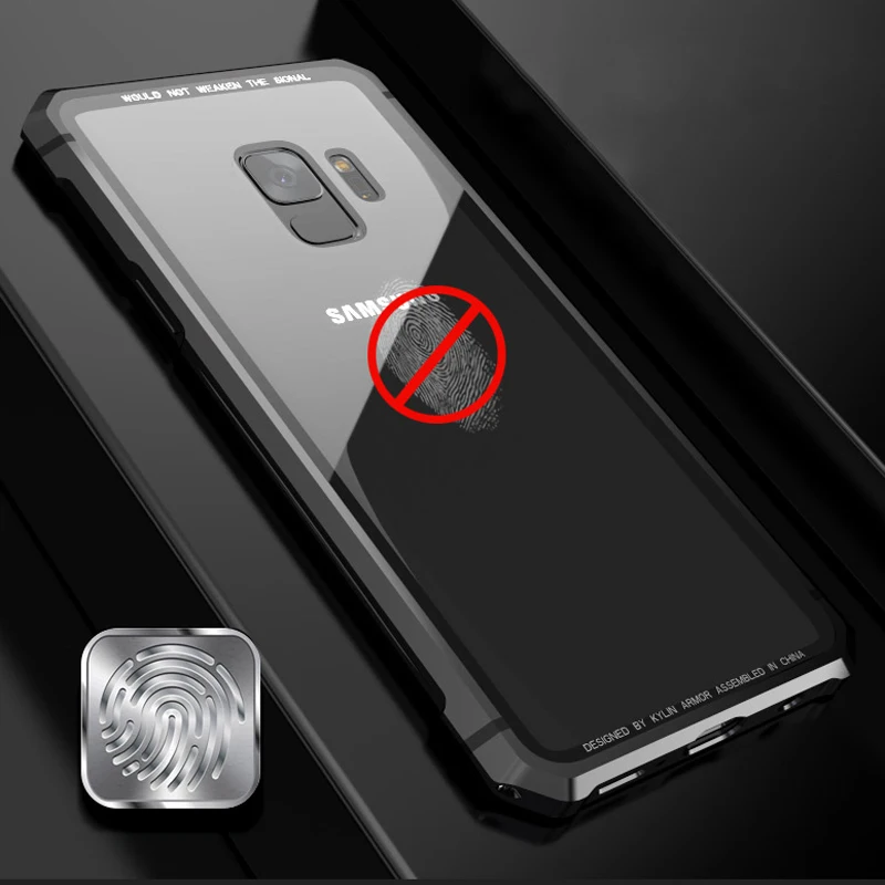 Чехол Note 9 ударопрочный жесткий Гибридный чехол из закаленного стекла для Samsung