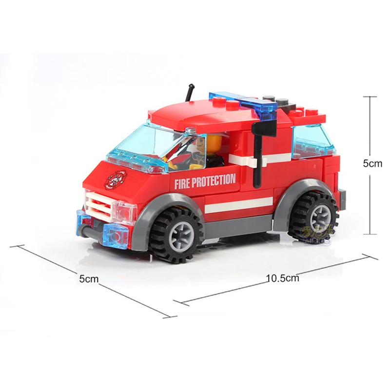 KAZI Fire Vehicle конструктор автомобиль вертолет модель строительные блоки Brinquedos