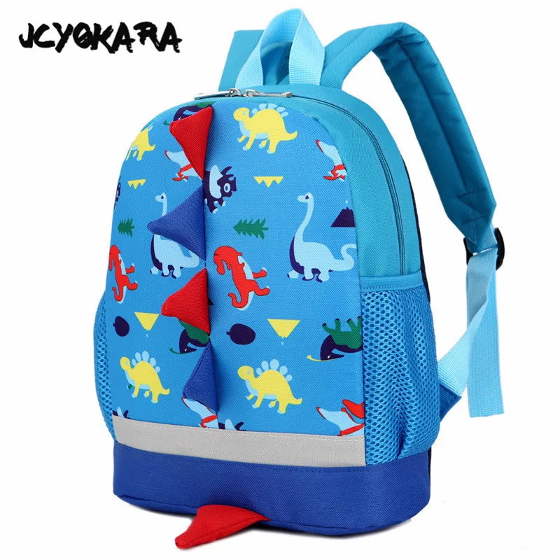 Jcyokara динозавра дети Сумки рюкзак милый мультфильм животных Печать детей Рюкзаки