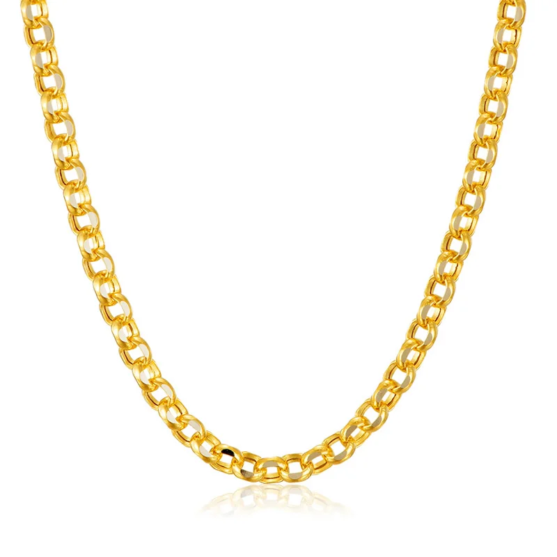 

New Arrival Solid AU750 Yellow Gold Cable Chain Necklace Heavy gold Necklace