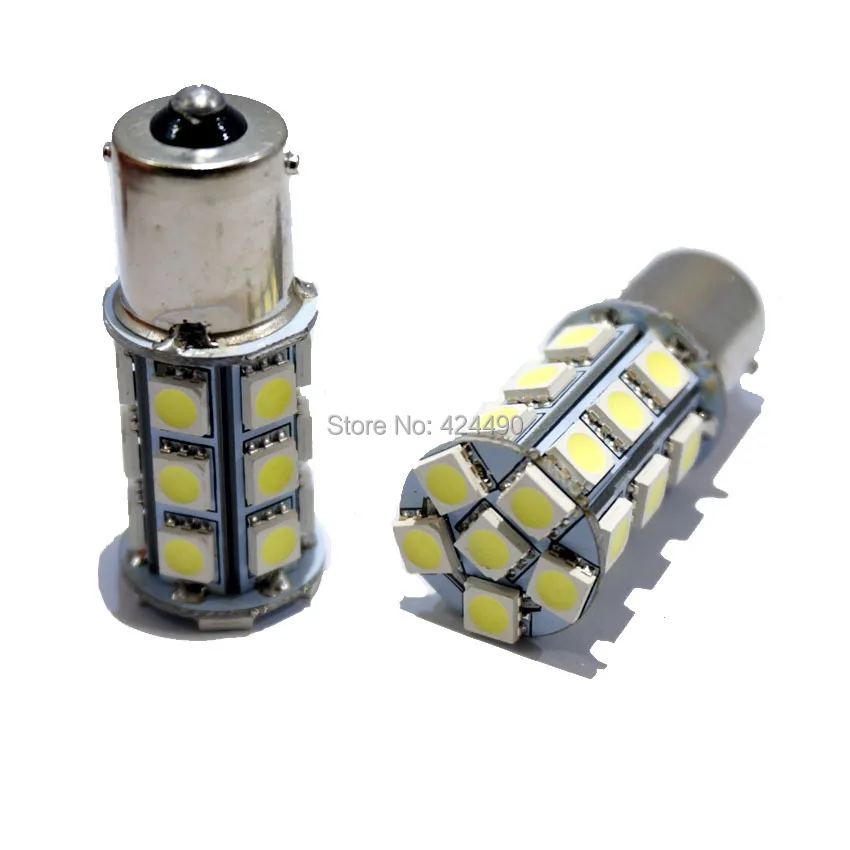 AORUNYEBAO 10 шт. 1156 BA15S светодиодный светильник s25 P21W 24 SMD 5050 красный белый желтый задний
