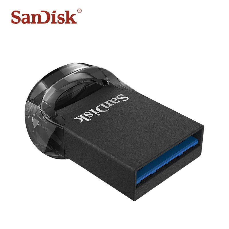Высокая Скорость двойной флеш-накопитель SanDisk Fit USB флеш-накопитель 64Гб CZ430 16 Гб мини USB флэш-накопитель 3,1 до 130 МБ/с. флеш-накопитель 32 Гб 128 Гб карта памяти - Цвет: Черный