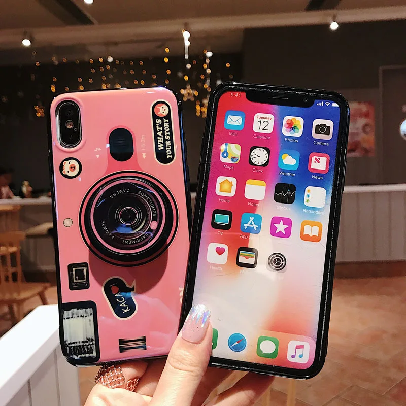 Чехол для телефона с подставкой iPhone 6S 6 7 8 X XS Max Plus силиконовый чехол Милая Розетка