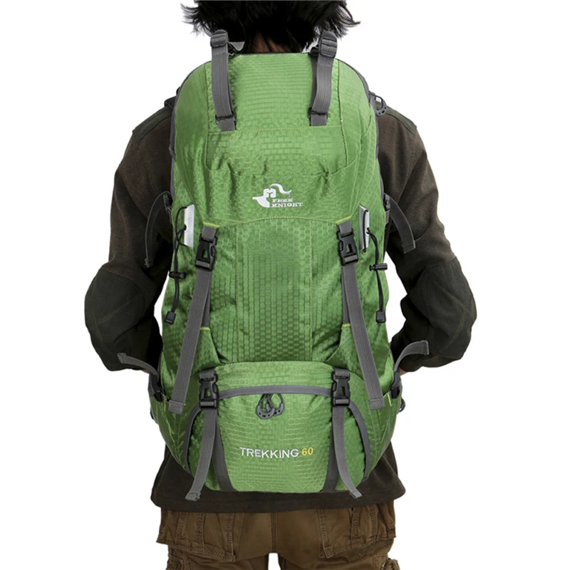 Big Capacity 60L Hiking Bag Men Women Outdoor Camping Travel Climbing Waterproof Backpack With Rain Cover Riding Sport Rucksack