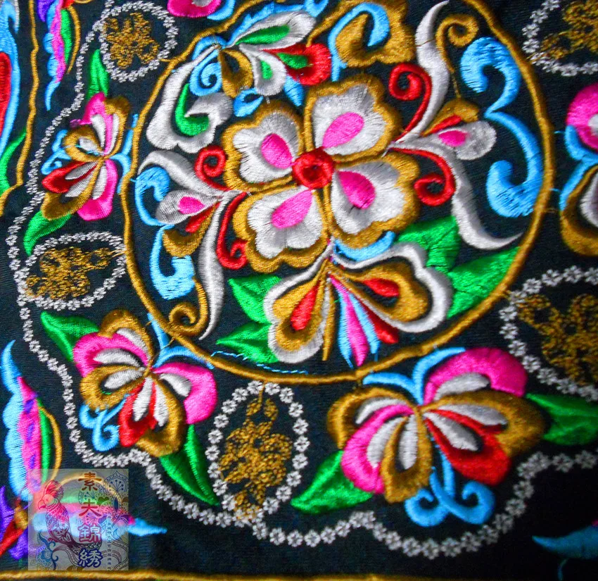 Большие квадратные патчи для вышивки этнические Мяо-Патчи шитья одежды