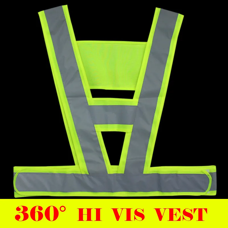 V жилет унисекс Hi Vis Viz светоотражающий безопасности полоски для строительства