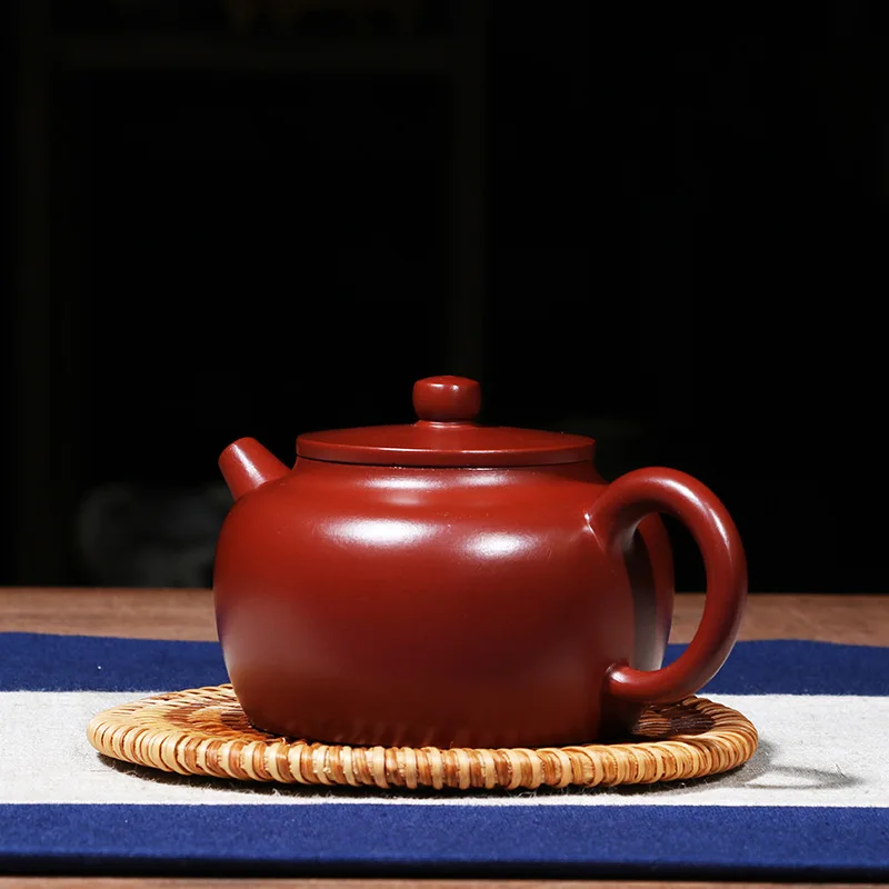 Ручная работа растушеванная руда dahongpao плоский чехол фиолетовый песок чайник