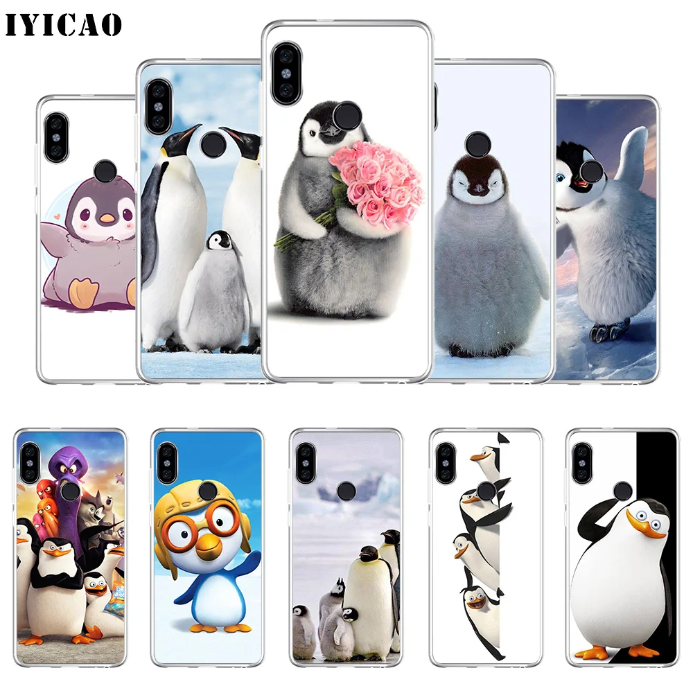 Мягкий силиконовый чехол для телефона IYICAO с милыми животными пингвинами Xiaomi Redmi 4A