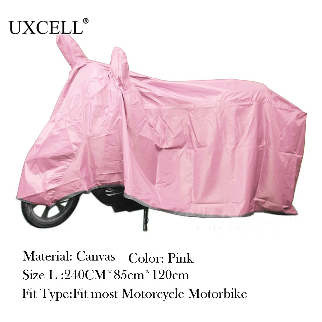 

Uxcell L розовый мотоциклетный чехол XXL серебряный мотоцикл Водонепроницаемый Открытый Защита от солнца УФ крышка подходит для большинства мо...