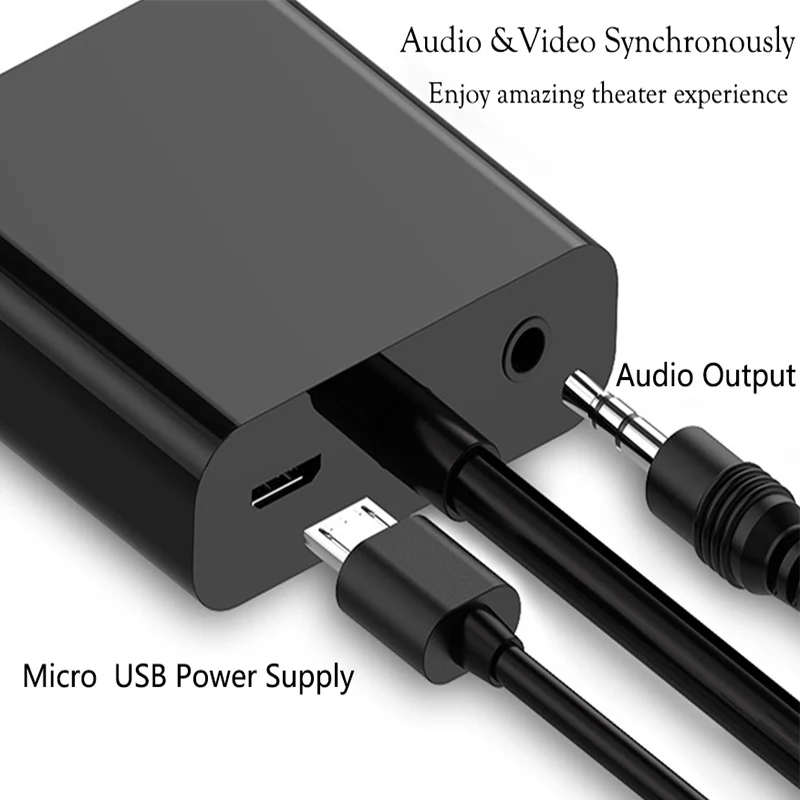 SZ-WXDZ HDMI к VGA кабель мужчин и женщин видео аудио конвертер адаптер 1080p для Xbox 360 PS4 ПК