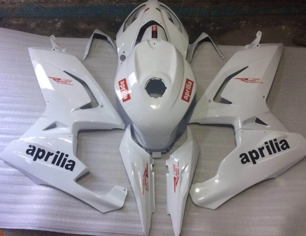 Комплект белых обтекателей ABS для Aprilia RS125 RS 125 2006 2007 2008 2009 2010 2011 06 07 08 09 10 11|Накладки