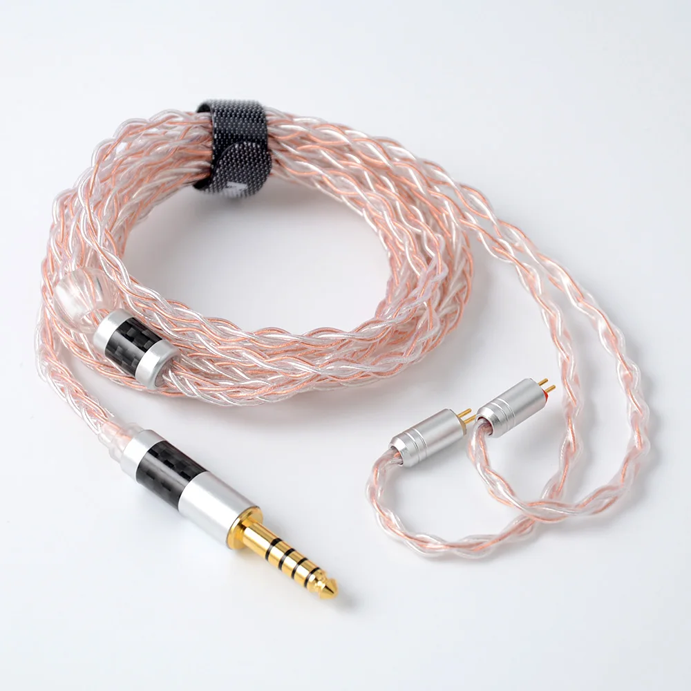 NICEHCK 8 Core Copper Silver Mixed Cable Upgrade TypeC/Type-C/3.5/2.5/4.4mm MMCX/2Pin For TRNV90 ZSX CCAC12 NICEHCK NX7 Pro/DB3