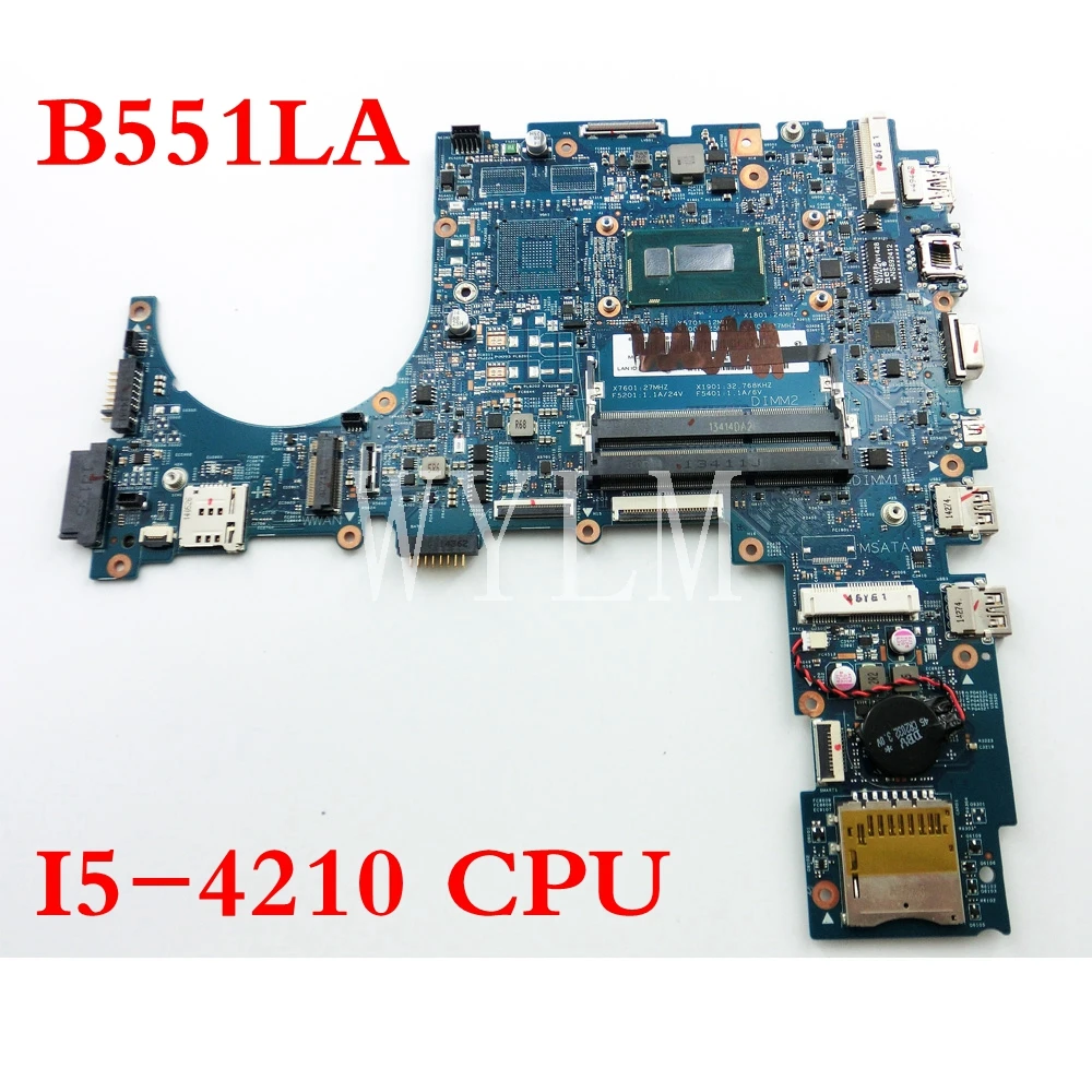 B551LA I5-4210 CPU mainboard For ASUS B551L B551LJ laptop motherboard 90NB03K1-R00040 100%Tested Working | Компьютеры и офис